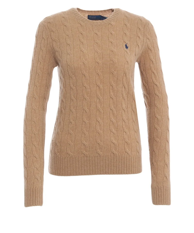 Maglione con lavorazione a trecce