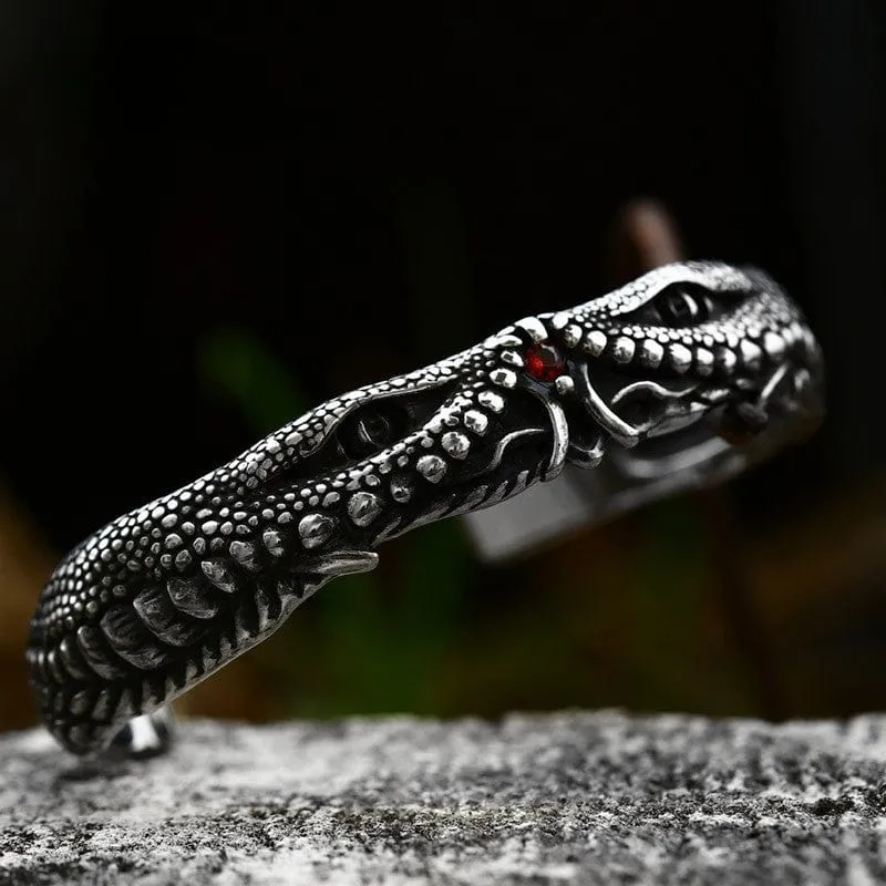 Offenes Punk-Schlangenarmband für Herren