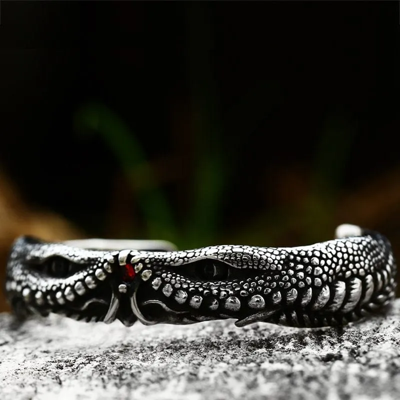 Offenes Punk-Schlangenarmband für Herren