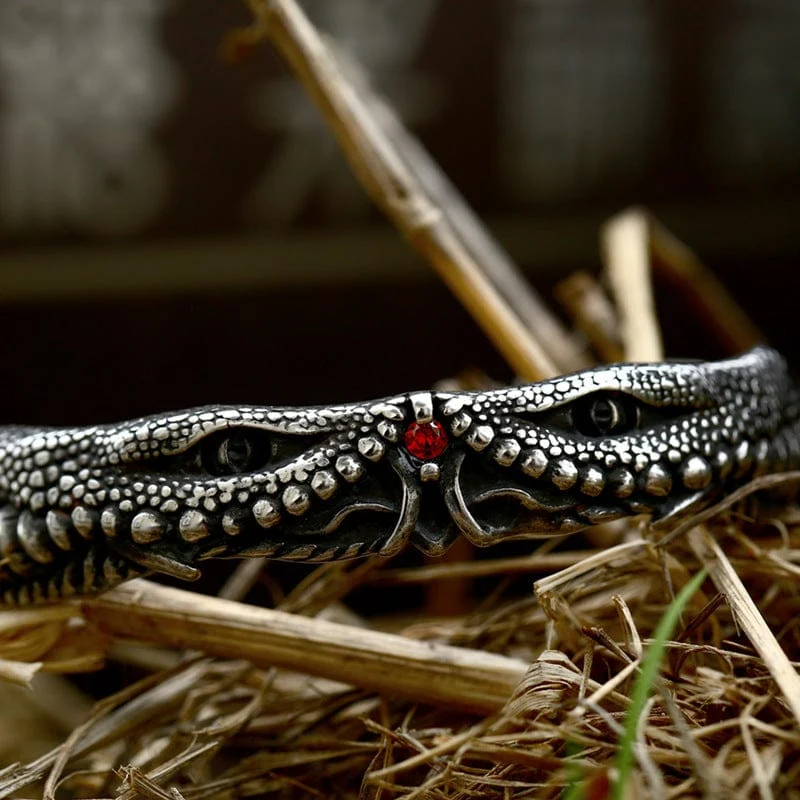 Offenes Punk-Schlangenarmband für Herren
