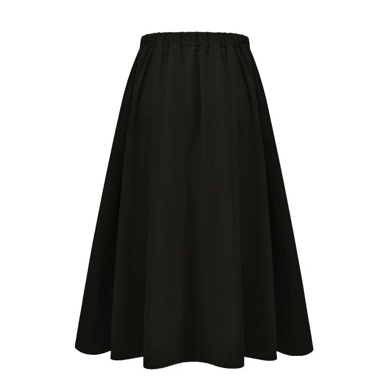 Drapierter Gothic-Rock mit hoher Taille für Damen