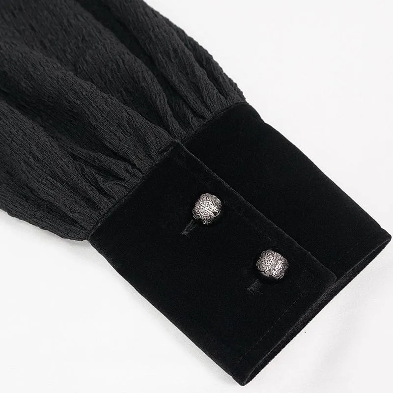 Gothic Riemchenhemd mit Puffärmeln für Herren