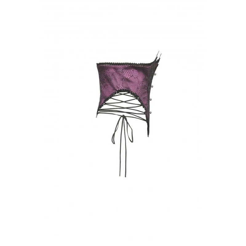 Damen Gothic Unterbrustkorsett mit Schmetterlingsstickerei und Spitze