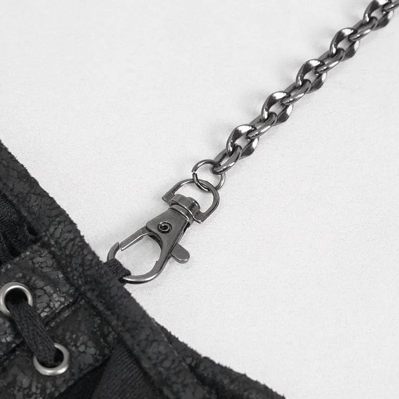 Gothic Ripped Split Neckholder-Hemd für Damen