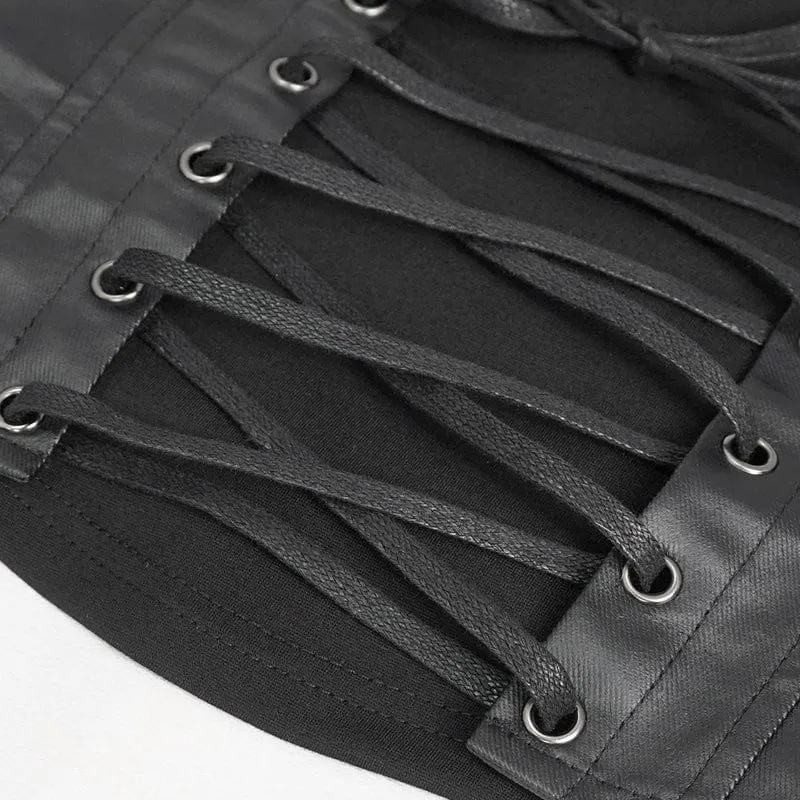 Damen Punk Riemchen Splice Tanktop