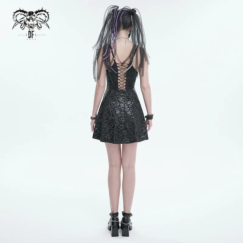 Gothic-Riemchen-Tauchkleid für Damen