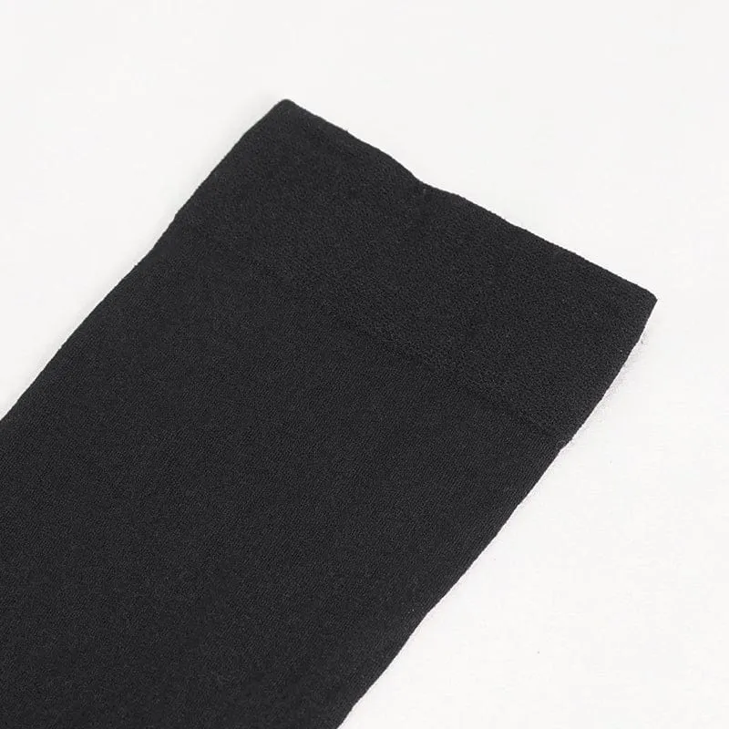 Damen Punk Asymmetrische Netzspleißsocken mit Strumpfband