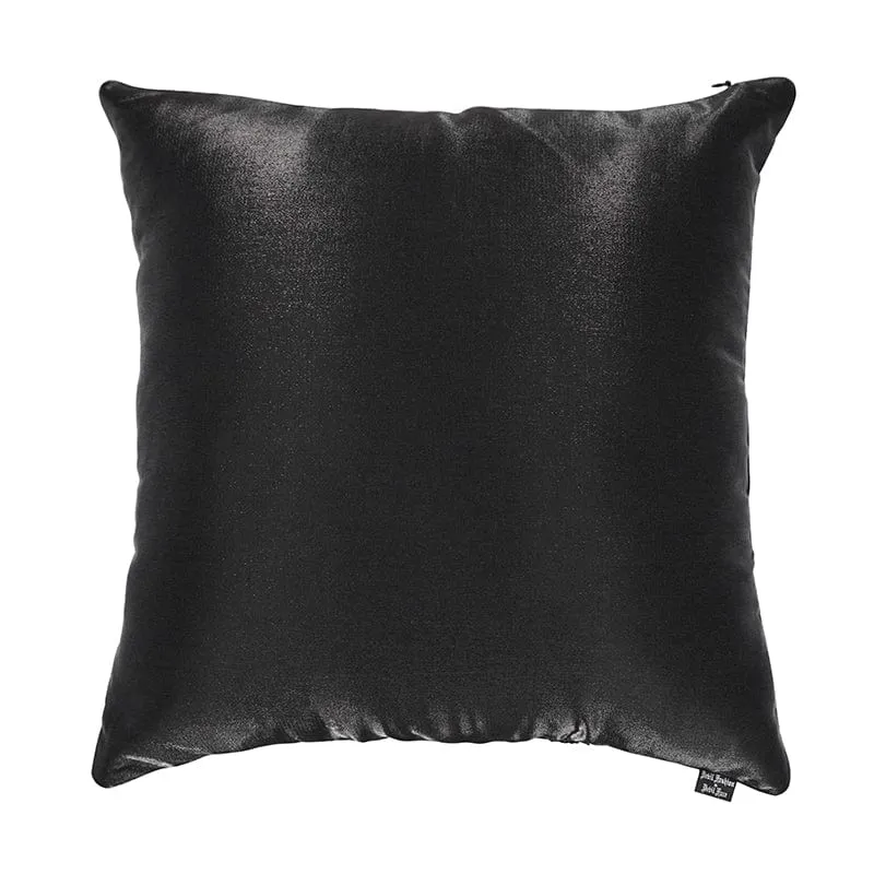 Gothic Riemchen-Spitzen-Kissenbezug schwarz mit Kissen-Innenseite