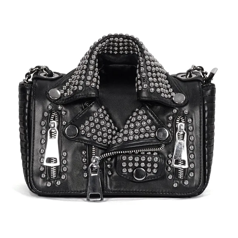 Gothic Umlegekragen genagelte Tasche für Damen