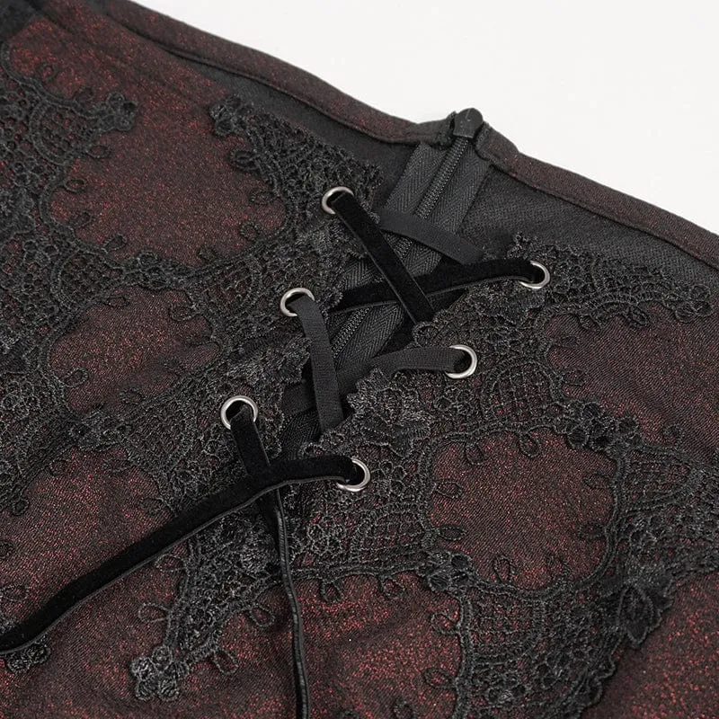 Schulterfreies Gothic-Splice-Kleid für Damen