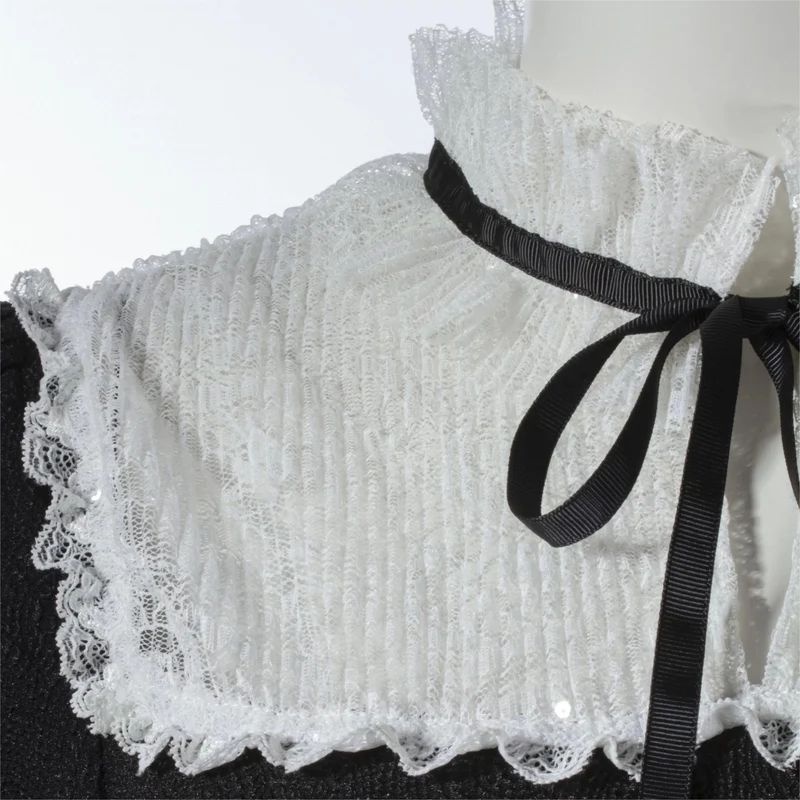 Gothic-Spitzenkleid mit Stehkragen für Damen