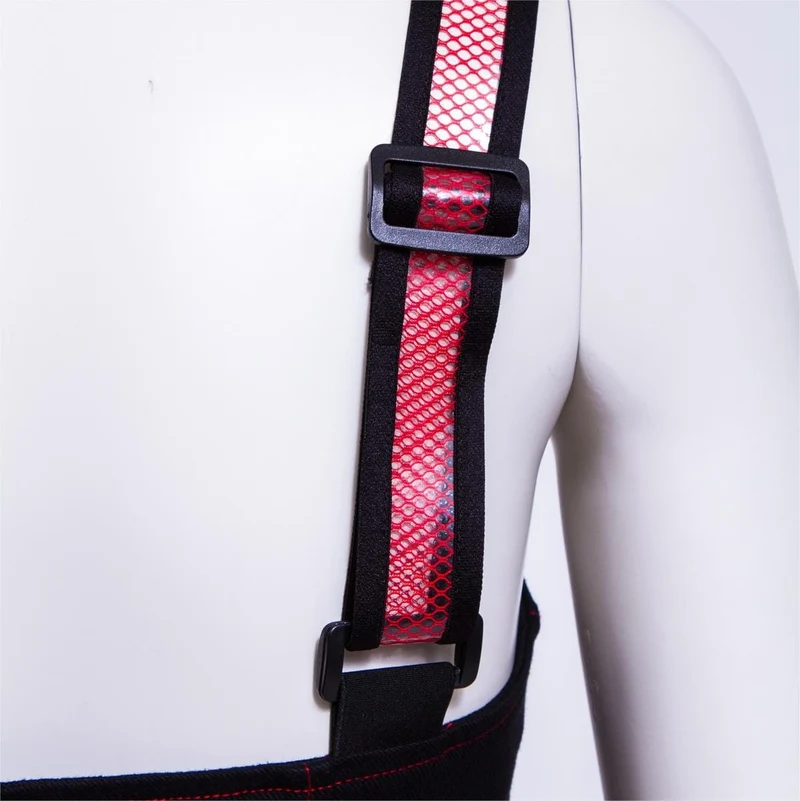 Damen Punk Double Color Mesh Splice Weste Rot
