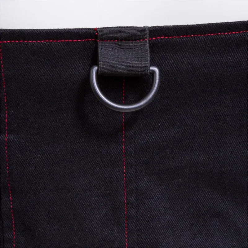 Damen Punk Double Color Mesh Splice Weste Rot