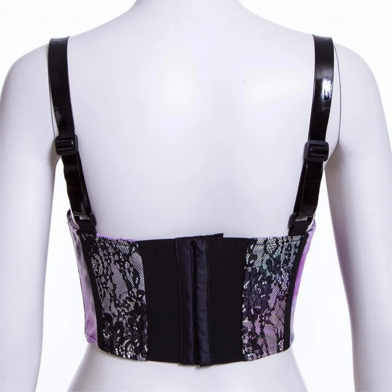 Grunge Lace Splice Batik-Weste für Damen