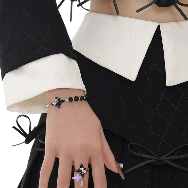 Elastisches Damen-Punkstar-Armband