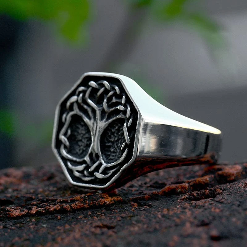 Punk-Lebensbaum-Ring für Herren