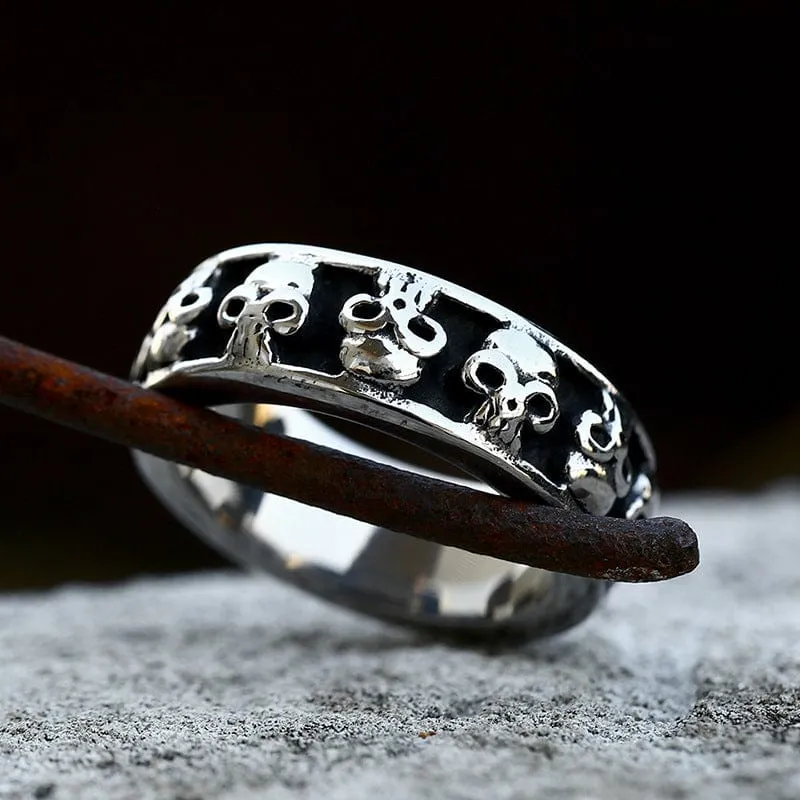 Herren-Punk-Schädel-Ring