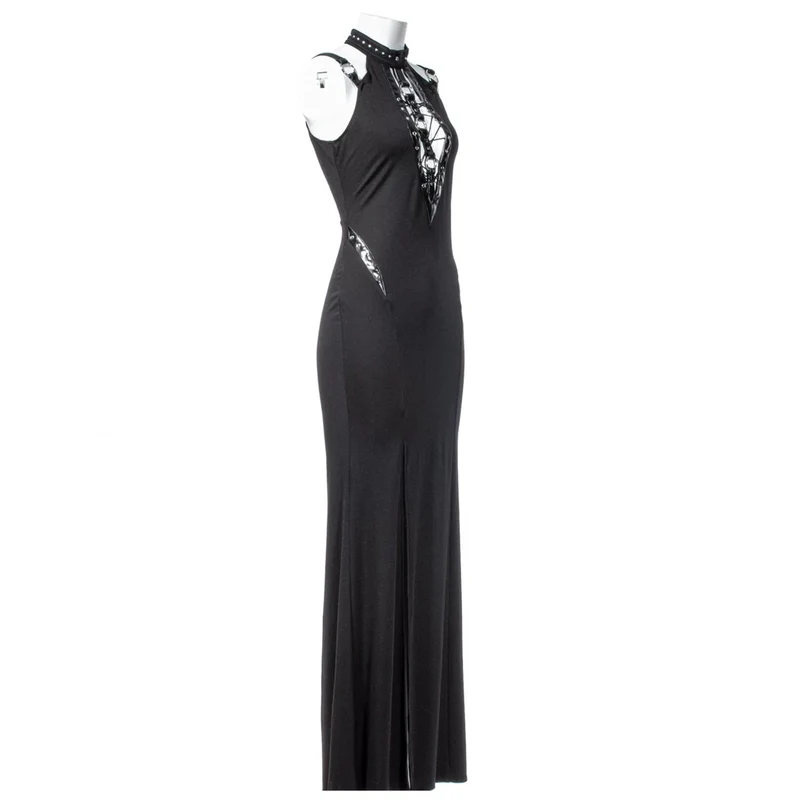 Neckholder-Kleid mit gotischem Ausschnitt für Damen