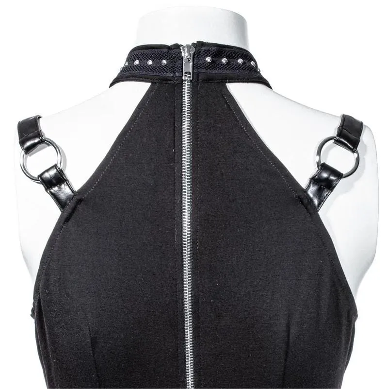 Neckholder-Kleid mit gotischem Ausschnitt für Damen