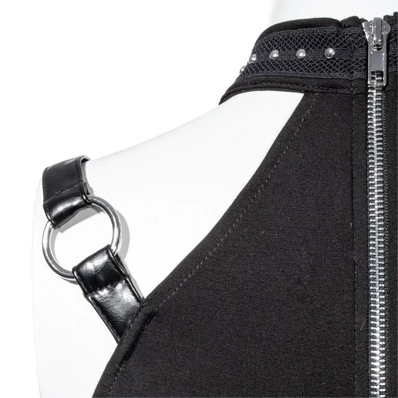 Neckholder-Kleid mit gotischem Ausschnitt für Damen