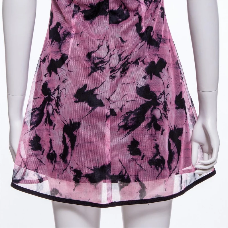 Grunge Batik-Mesh-Kleid für Damen