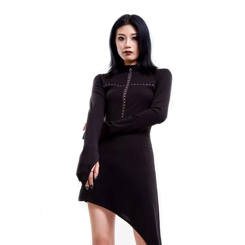 Unregelmäßiges Punk-Perlenkleid für Damen