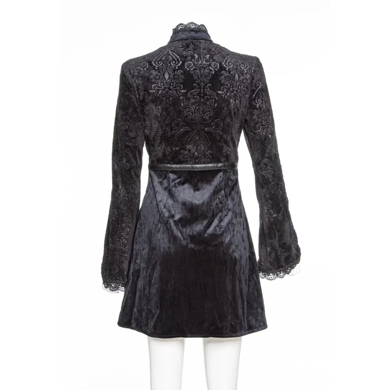 Zweiteiliges Gothic-Plunging-Mock-Kleid für Damen