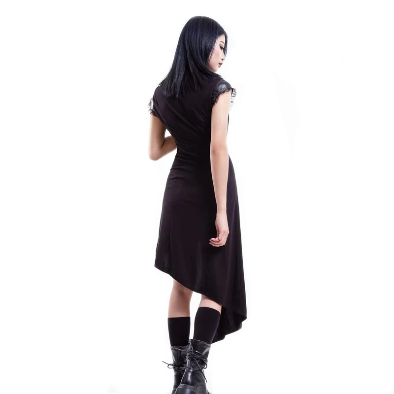 Unregelmäßiges Kleid mit Punk-Cheongsam-Kragen für Damen