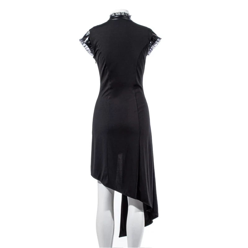 Unregelmäßiges Kleid mit Punk-Cheongsam-Kragen für Damen