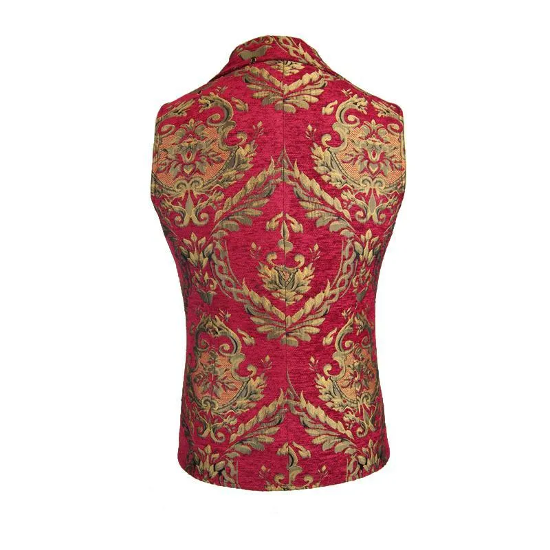 Herren Goth Brocade Weste