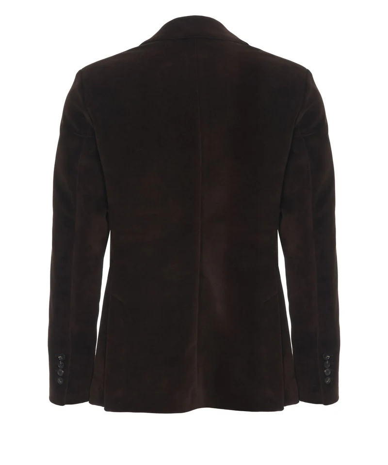 Blazer con tasche a filetto