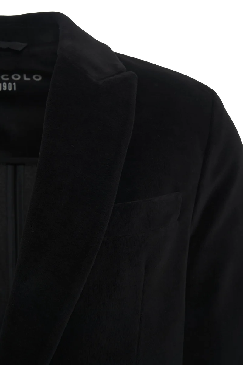 Blazer con tasche a filetto