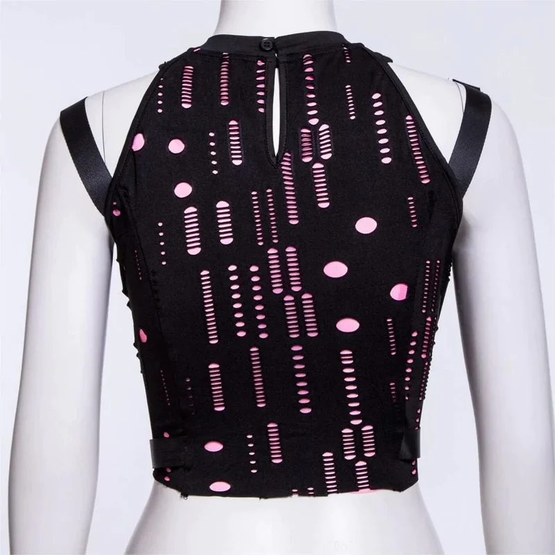 Grunge zerrissene Träger Splice Bustier für Damen