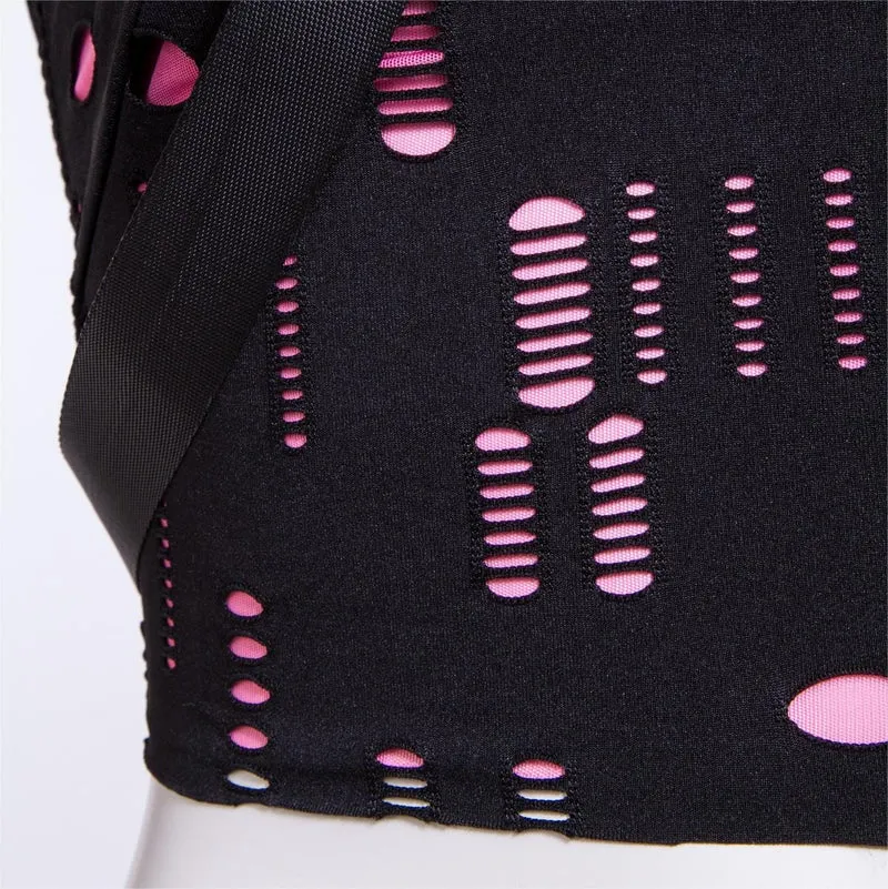 Grunge zerrissene Träger Splice Bustier für Damen