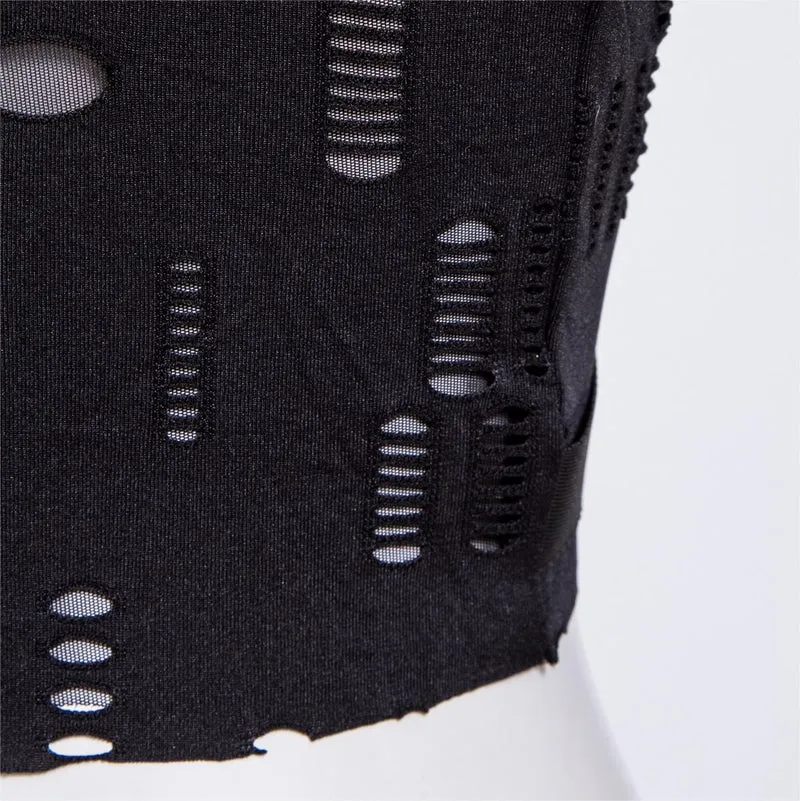 Grunge zerrissene Träger Splice Bustier für Damen