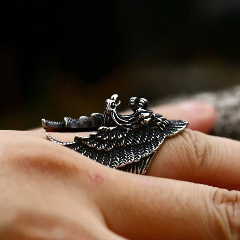 Punk-Adler-Ring für Herren