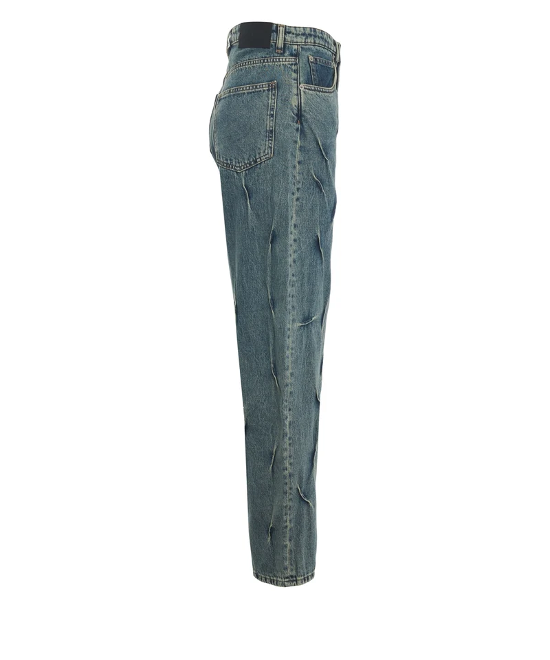Jeans con dettagli cucitura