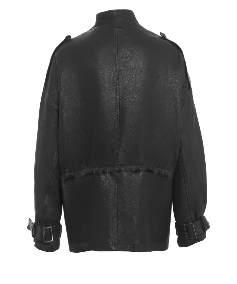 Giacca in pelle oversize