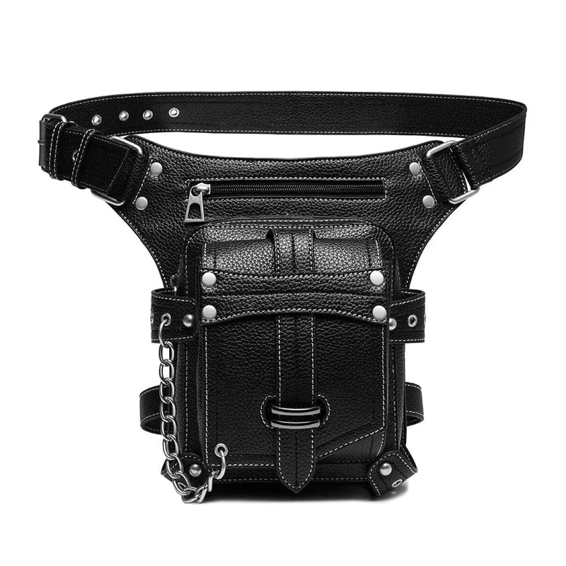 Steampunk-Schnallen-Ketten-Gürteltasche für Herren