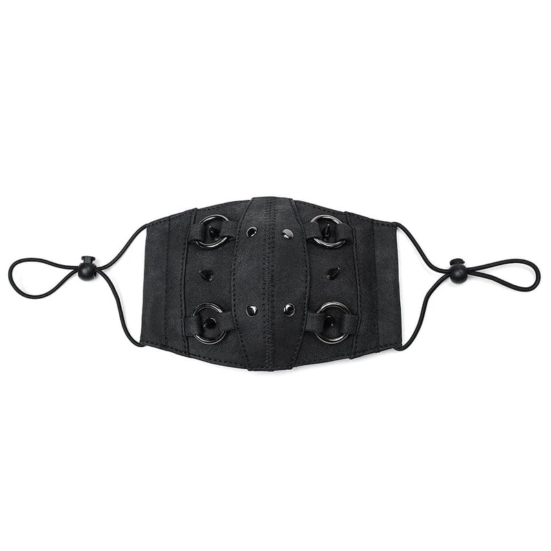 Unisex Steampunk Annuli Splice Nieten Maske