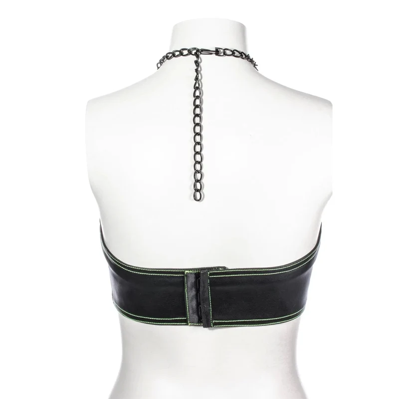 Damen-Punk-Ketten-Neckholder-Bustier
