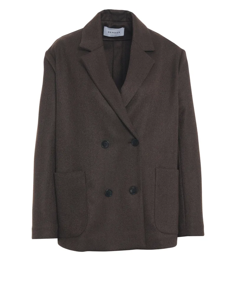 Blazer con tasche a toppa