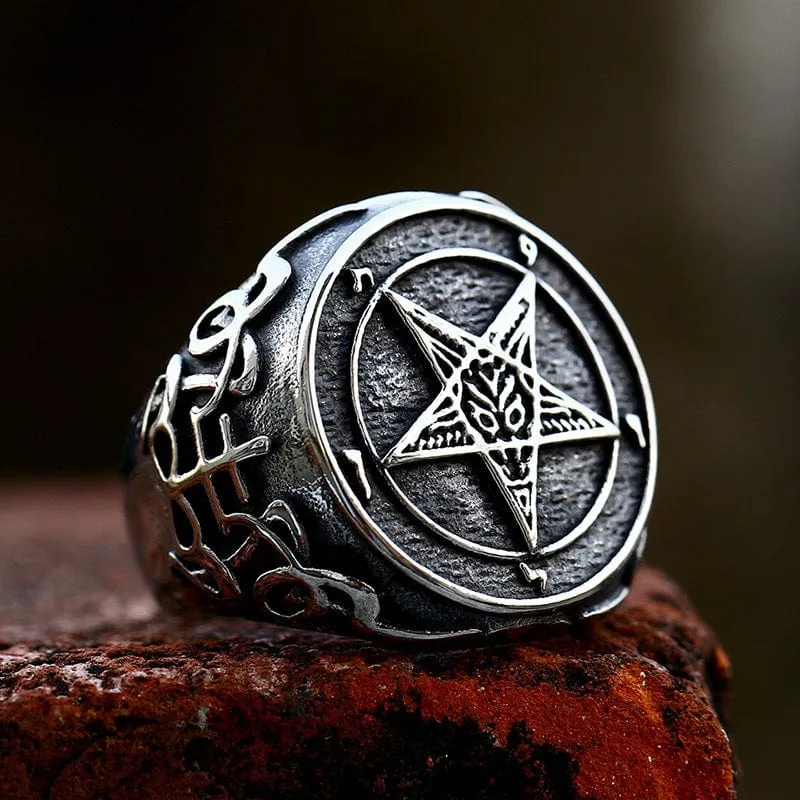 Punk-Star-Ring für Herren