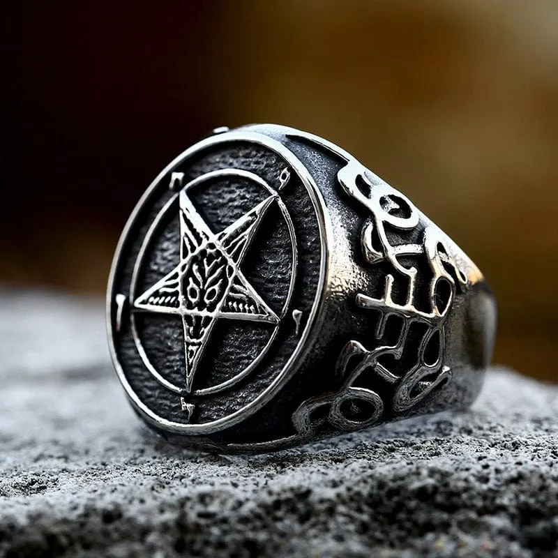 Punk-Star-Ring für Herren