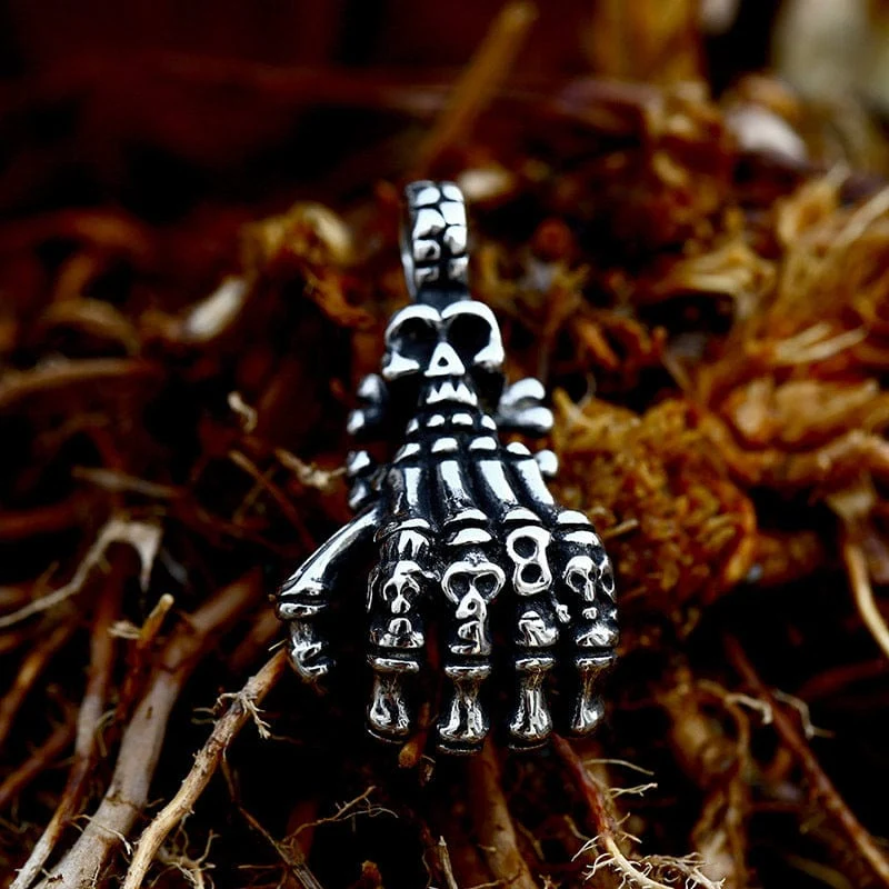 Punk-Skelett-Halskette für Herren