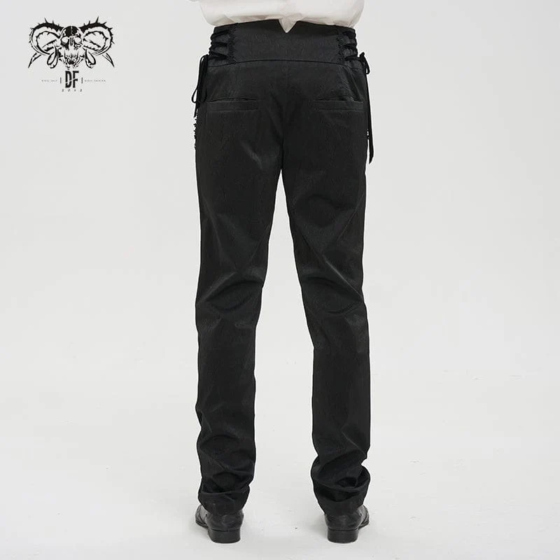 Gothic Riemchenhose mit hoher Taille für Herren