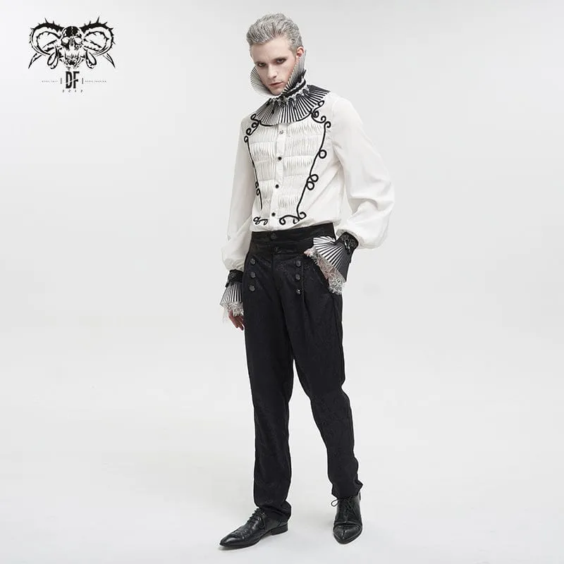 Herren Gothic Cashew bedruckte Hose mit hoher Taille