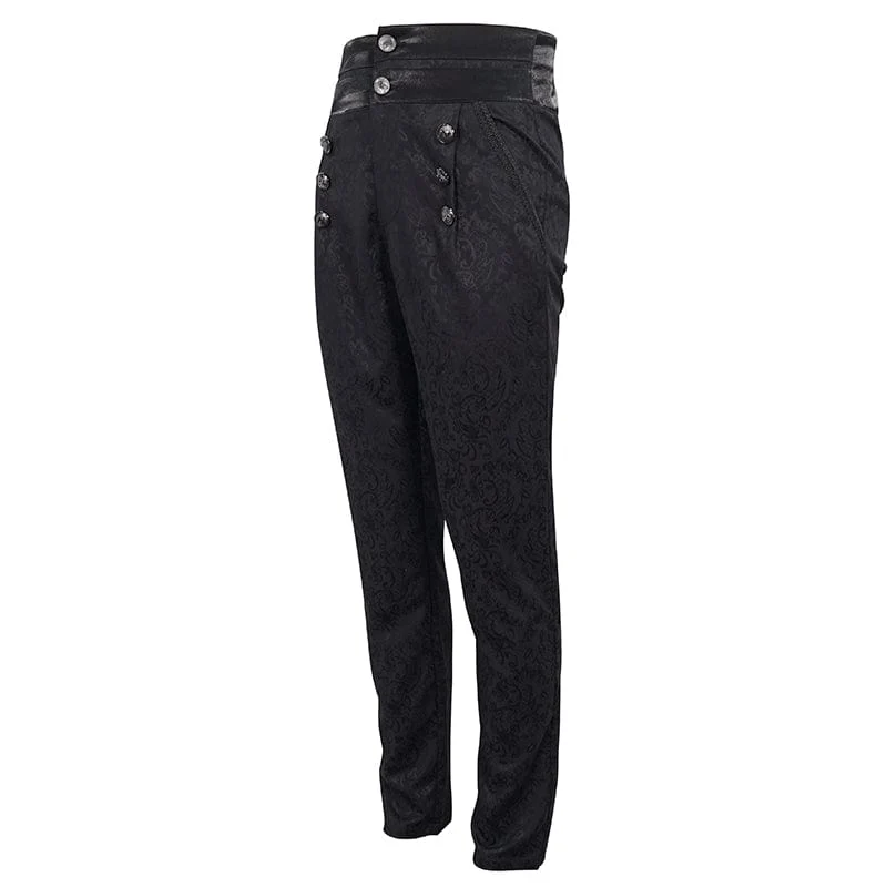 Herren Gothic Cashew bedruckte Hose mit hoher Taille