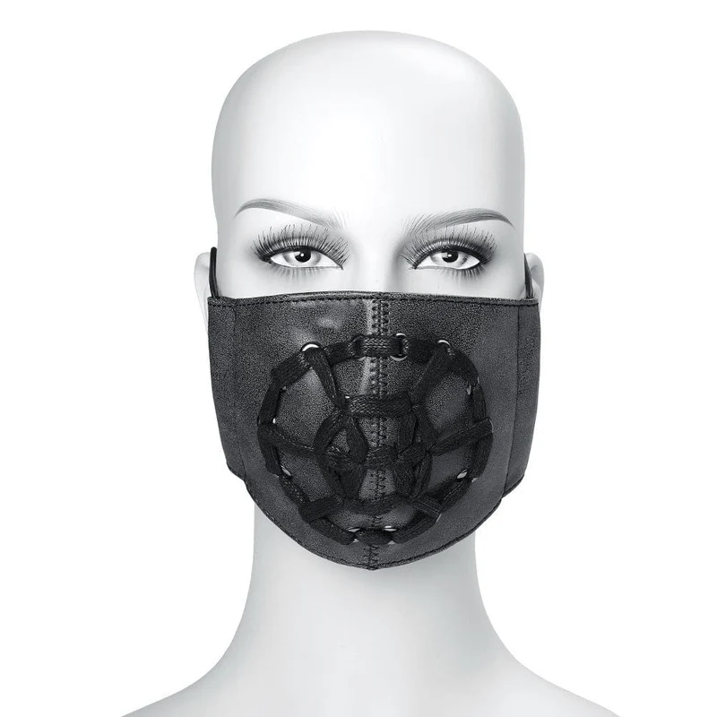 Unisex Steampunk Nieten Spleiß Ösen Maske