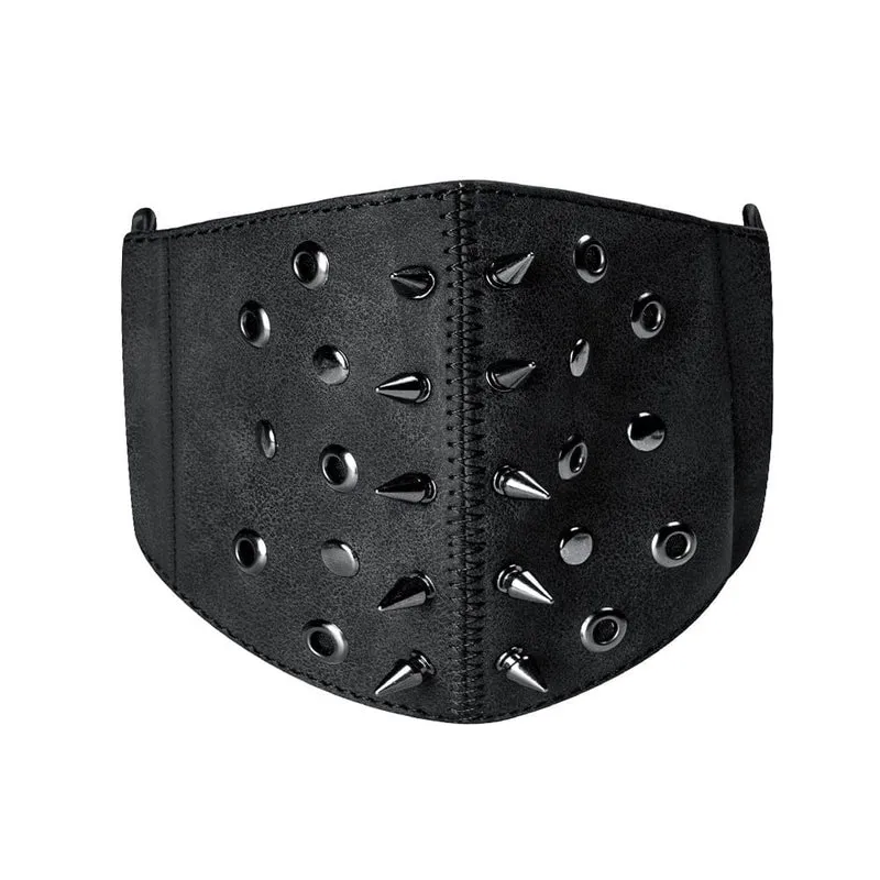 Unisex Steampunk Nieten Ösen verstellbare Maske